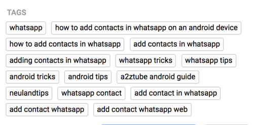 youtube tags