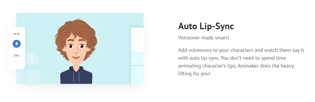 Auto lip-sync animaker