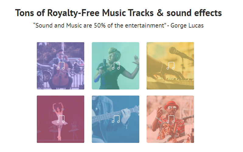 Royalty free music animaker